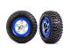 Traxxas BFGoodrich T/A KM2 Reifen auf Felgen  chrom/blau vorne (2), Slash 2WD&VXL TRX5869A