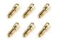 Team Corally Bullit Connector 3.5mm - Male Spring Type - Gold Plated - Wire Straight - 6 pcs
