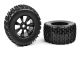 Team Corally - Off-Road 1/8 Monster Truck Reifen - Greifer - Geklebt auf C-00180-378schwarze Felgen - 1 Paar 