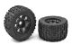 Team Corally - Monster Truck Reifen - XL4S - Grabber - Geklebt auf schwarze Felgen - 1 Paar C-00180-632