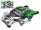 Team Corally - Kagama 4 - Body painted and cut - Green - 1pc C-00180-1324-7