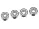 Team Corally - Pivot Ball Adjusting Nut - Aluminum - Titanium - 4 Pcs C-00180-117-2