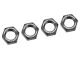 Team Corally - Wheel Nut - Serrated - Aluminum - Black - 4 Pcs C-00180-1117