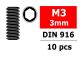 Team Corally - Steel Set Screws M3 x 3mm - Hex - 10 pcs C-3004-30-03