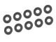 Team Corally - Washer 3x7x0.5mm - Steel - Black - 10pcs C-00230-0148