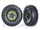 Traxxas Canyon Trail 5.3x2.2 Reifen auf TRX-4 Felgen grau/grün TRX8181-GRN