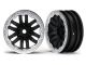 Traxxas TRX-4 Felge 1.9 schwarz, Beadlock satin-chrom TRX8271X