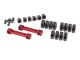 Traxxas Querlenkerhalter Aluminium rot mit Einsätze v/h TRX8334R
