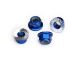 Traxxas Stopmutter Alu 5mm mit Flansch  verzahnt blau (4) UDR, Maxx  TRX8447X