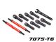 Traxxas Vorspurstangen 7075-T6 Alu rot 144mm mit Kugelpfannen TRX8638R