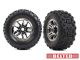 Traxxas Slegdehammer BELTED Reifen auf  Felge schwarz-chrom 17mm (2) TRX9573A