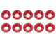 UR1501-R Ultimate RC 3mm Rot Aluminium Unterlegscheiben konisch (10)