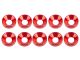 UR1511-R Ultimate RC 4mm Rot Aluminium Unterlegscheiben konisch (10)