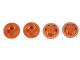 Ultimate RC Radmuttern V2 geschlossen (4) Orange Aluminium selbstsichernd