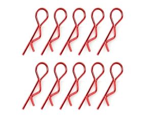Team Corally - Body Clips - 45° Bent - Small - Red - 10 pcs C-35101