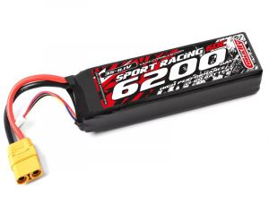 Team Corally LiPo Sport Racing 60C - 6200 Mah - 3S  11,1V - XT-90 - Semi-Soft Case