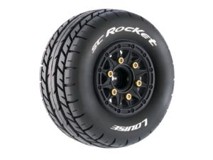 Louise Komplettrad SC-ROCKET soft (2) 12/14/17mm TRX-Slash RC Reifen Felge schwarz SC10