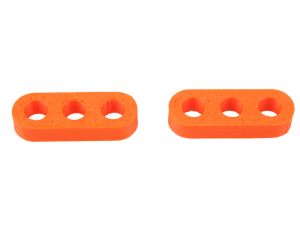 RT Motorkabel Halterung 3-Loch in Orange, 3D-gedruckt, robust, für 12 AWG Kabel, ideal für ordentliches Kabelmanagement und sauberen Motorraum.