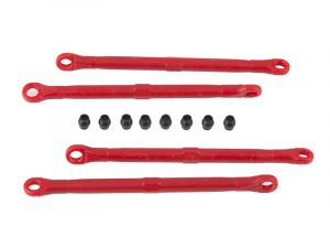 TRX7138 Traxxas Spurstangen v/h Kunststoff rot (4) mit Kugeln
