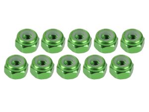 Ultimate RC 3mm Grün Aluminium Stoppmutter selbstsichernd (10) UR1502-GR