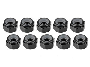 Ultimate RC 4mm Schwarz Aluminium Stoppmutter selbstsichernd (10)