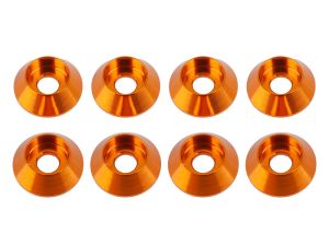 UR1521-G Ultimate RC 3mm Orange-Gold Aluminium Unterlegscheiben Cap Head Schraube konisch (8)