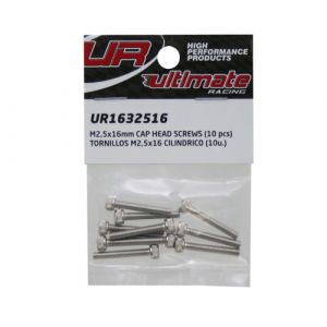 Ultimate RC Zylinderkopfschraube M2.5x16mm 12.9 (10) Cap Head Innensechskant