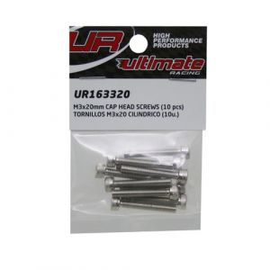 Ultimate RC Zylinderkopfschraube M3x20mm 12.9 (10) Cap Head Innensechskant