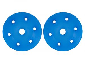 UR1733 Ultimate RC Stoßdämpfer Kolbenplatten Blau 6x1.3mm (2) konisch 16mm gerade Löcher
