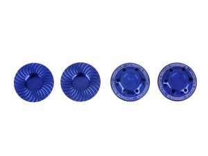 Ultimate RC Radmuttern V2 geschlossen (4) Blau Aluminium selbstsichernd