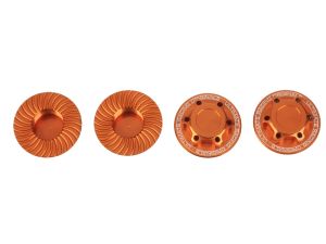 Ultimate RC Radmuttern V2 geschlossen (4) Orange Aluminium selbstsichernd