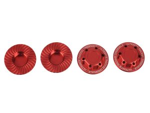 Ultimate RC Radmuttern V2 geschlossen (4) Rot Aluminium selbstsichernd