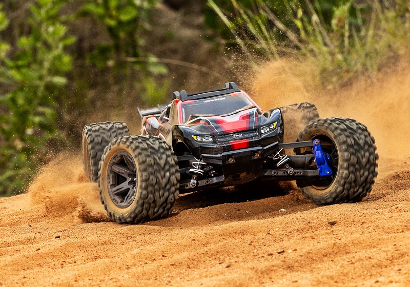 MODEL 67164-4: Rustler&reg; 4X4 BL-2s: 1/10 scale 4X4 brushless stadium truck, fully-assembled, waterproof electronics, Ready-To-Race&reg;, with TQ&trade; 2.4 GHz 2-channel radio system, BL-2s&trade; speed control, and clipless painted body. Requires: battery and charger